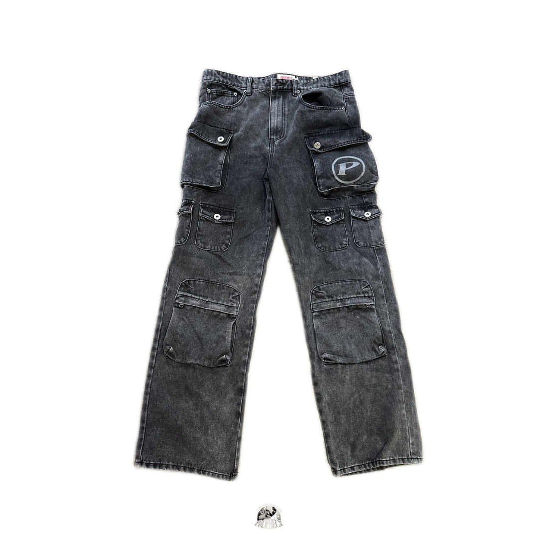 Streetwear Denim Cargos: 13 Pockets, Boot Cut | Urban Style 