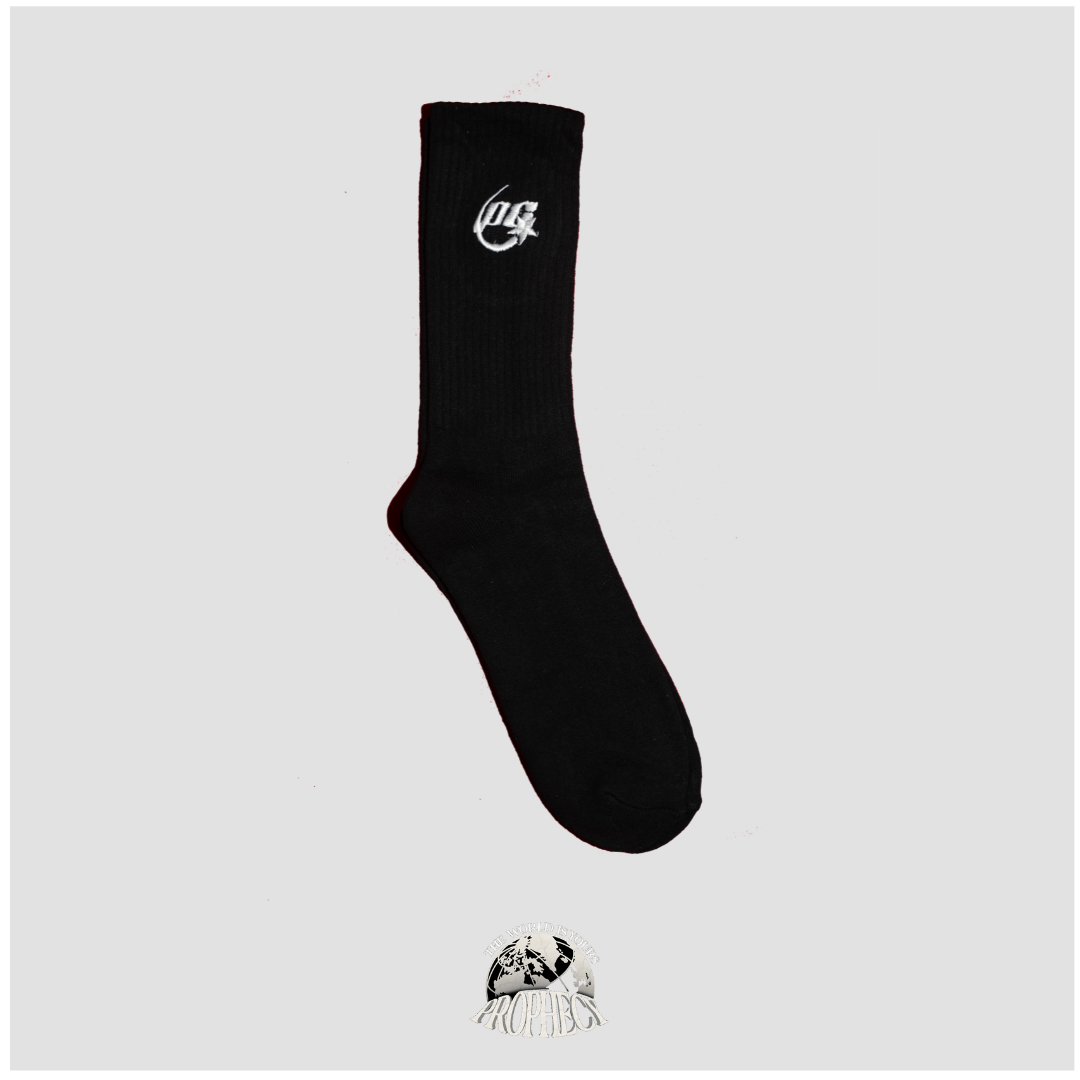 A pair of black nike basketball socks