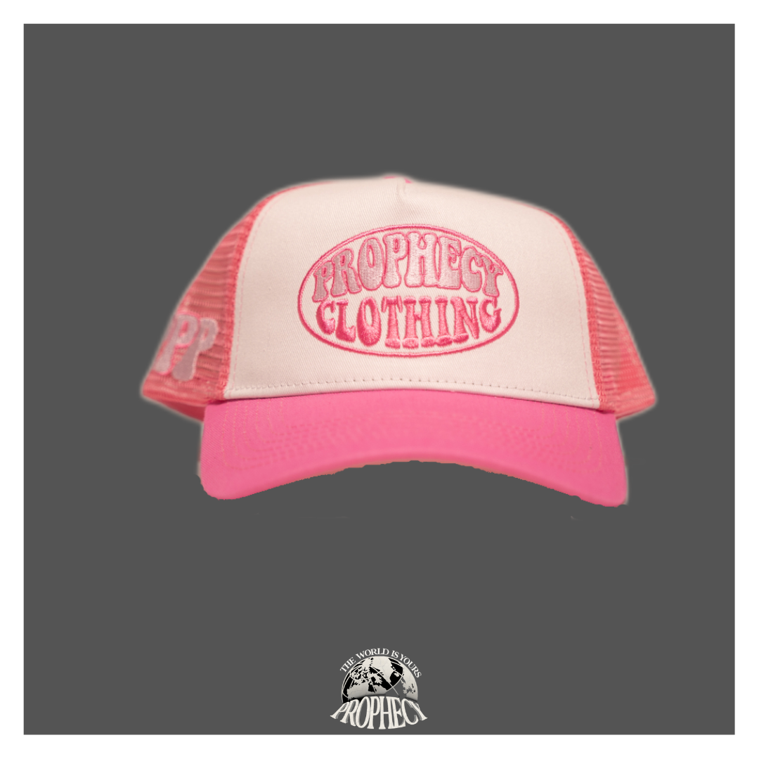 pink streetwear trucker hat 
